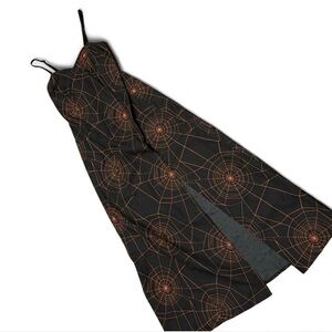 Foxblood cobweb maxi dress